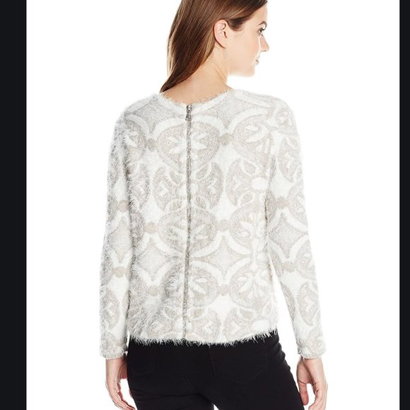 Nic+Zoe feather fuzzy sweater - Picture 2 of 4